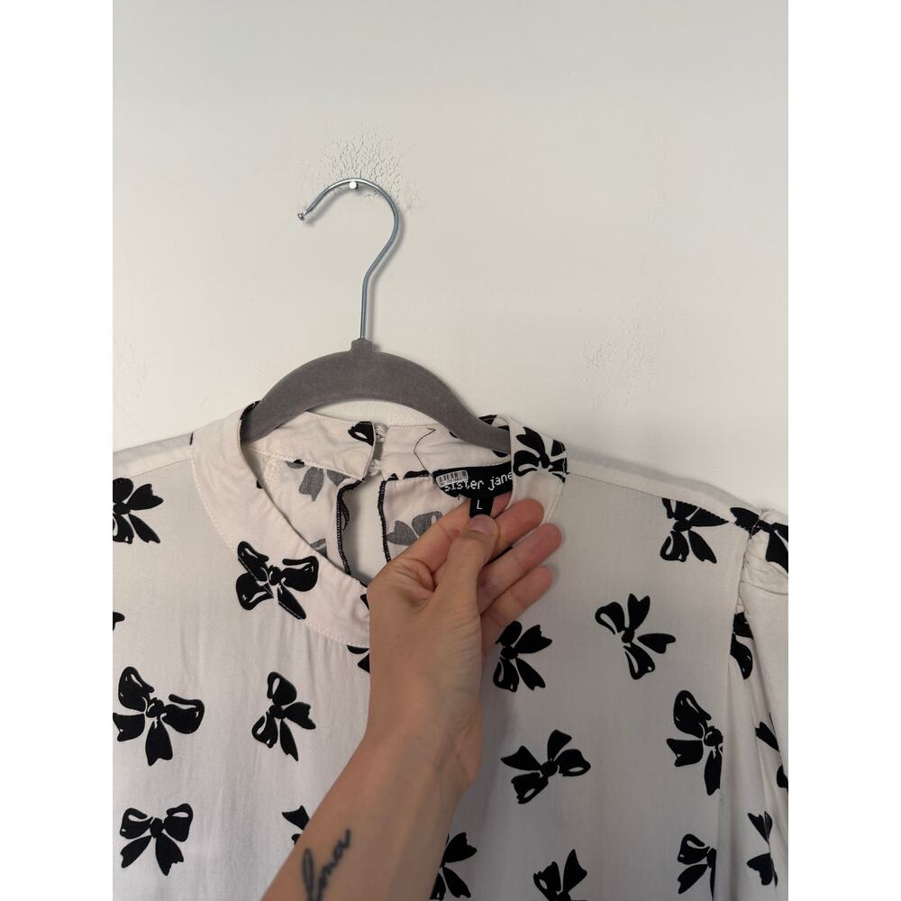 Sister Jane White Maxi Dress with Black Bows & Cutout Back - Picture 7 of 7